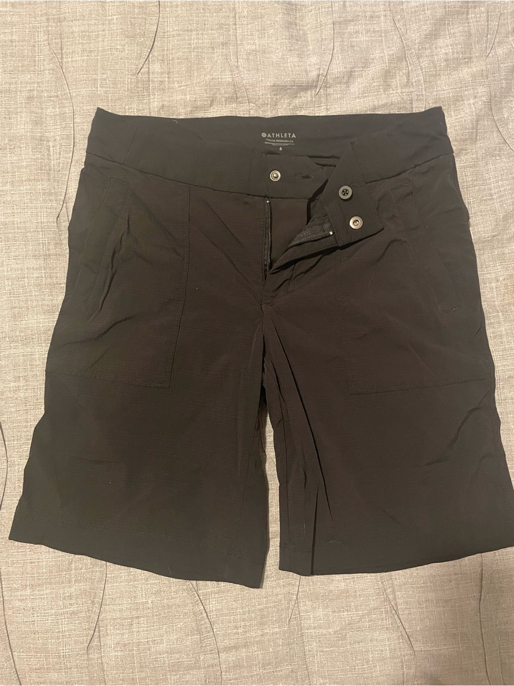 Athleta Black High-Waist Active Bermuda Shorts
